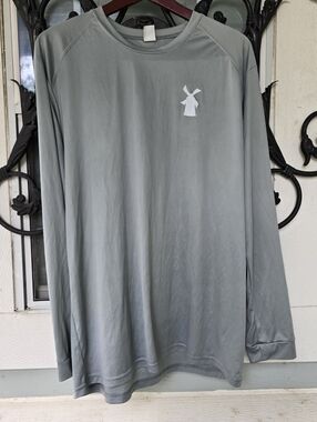 Dutch Bros Coffee Lovers Grey Long Sleeve UPF 50+ Sun Shirt Men's XL
